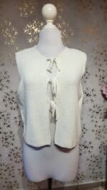 Chaleco tejido blanco