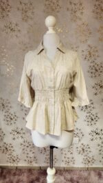 Blusa beige lino