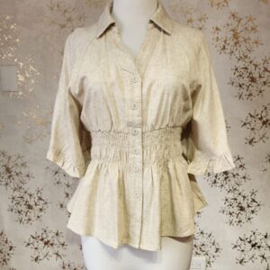Blusa beige lino