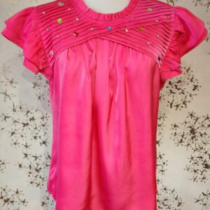 Blusa rosa neón pedreria