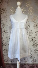 Vestido corto algodón blanco