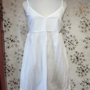 Vestido corto algodón blanco