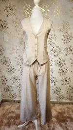 Set de Chaleco y Pantalón elástico de lino ligero