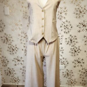 Set de Chaleco y Pantalón elástico de lino ligero