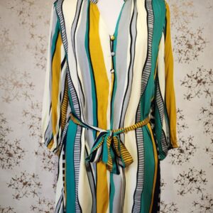 Vestido estampado rayas